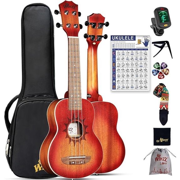Winzz Soprano Ukulele for Beginners with Accessories