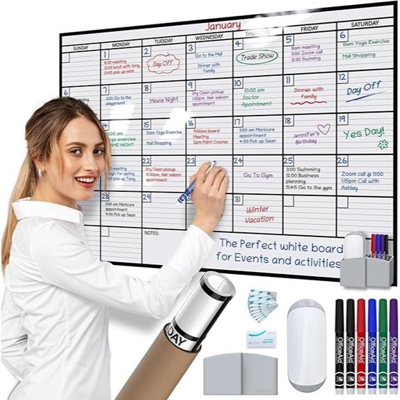 Large Wall Dry Erase Calendar (24x36)