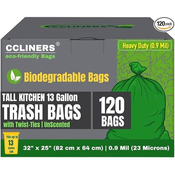 Biodegradable 13-Gallon Trash Bags 120 Count