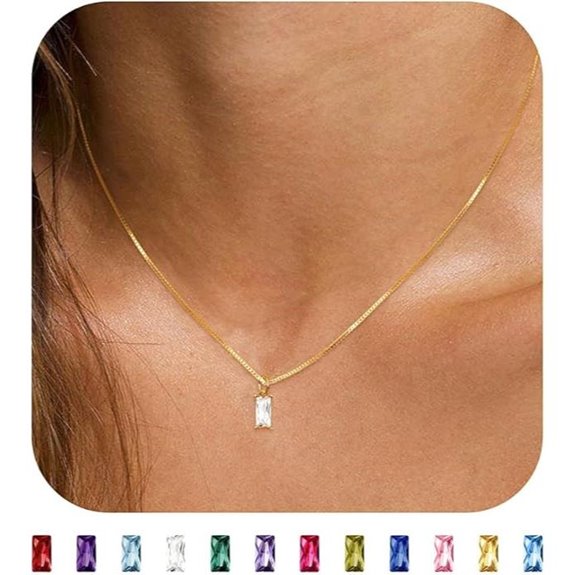JSJOY S925 Birthstone Necklace for Women and Moms