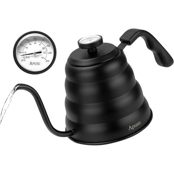 Black 40oz Tea Kettle with Thermometer