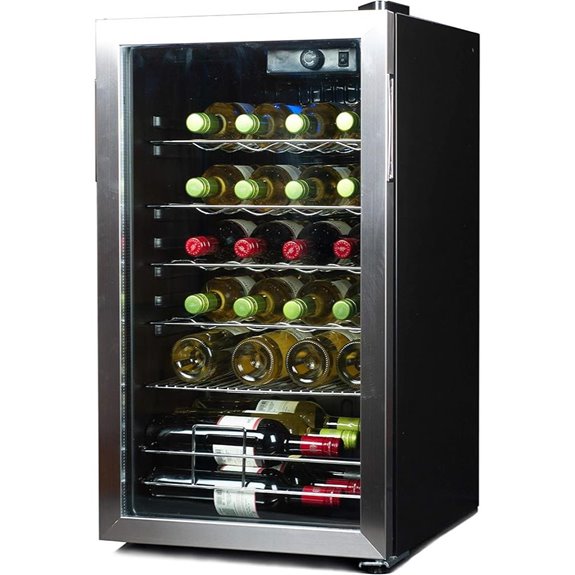 BLACK+DECKER 26-Bottle Wine Fridge with Light