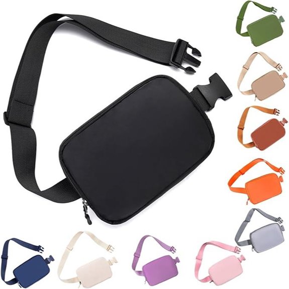 Belt bag Fanny pack crossbody bags for women Everywhere belt bag (black)
