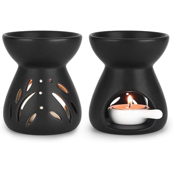 ComSaf Oil Burner Wax Melt Set of 2 Black