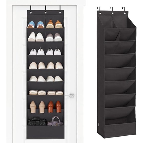 Storage Maniac Over-the-Door Shoe Organizer (Black)