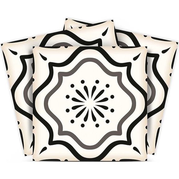 Black & White Peel and Stick Tile Decals (24 Pack)