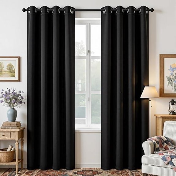 Joydeco Blackout Curtains for Bedroom 84 Inch 2 Panels