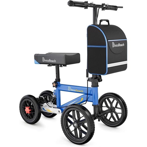 All Terrain Steerable Knee Scooter in Blue