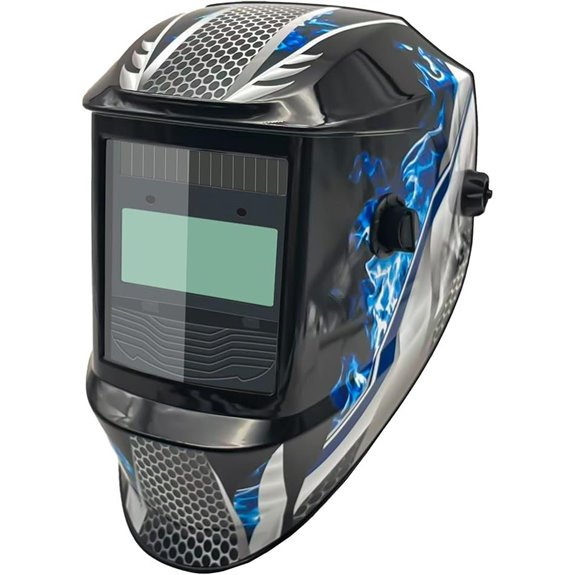 Auto Darkening Welding Helmet with Blue Flame