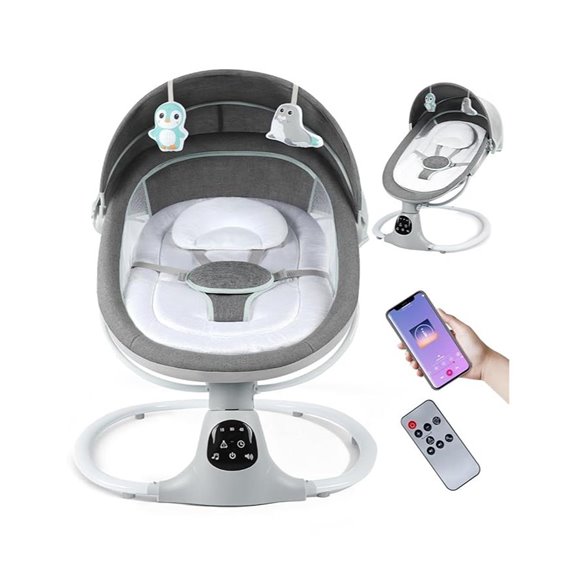 Electric Baby Swing with Bluetooth and Remote