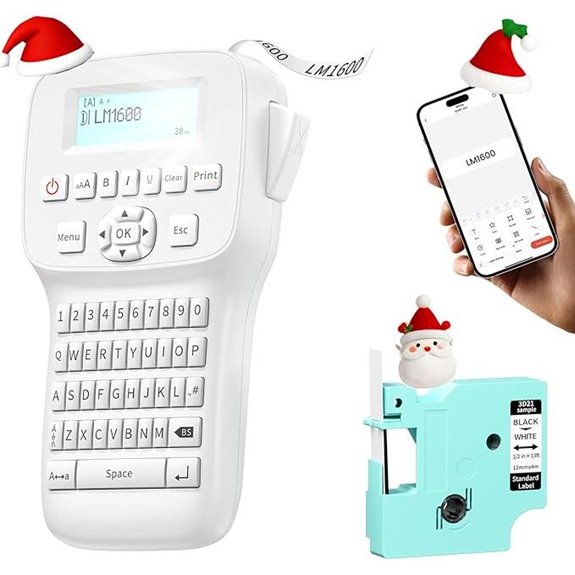 Wireless Bluetooth Label Maker with App and LCD Screen