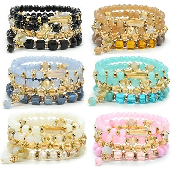 Bohemian Stackable Bracelets Sets for Women