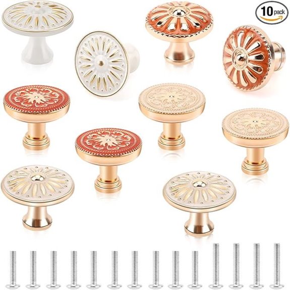 Boho Round Cabinet Knobs - 10 Pack European Style