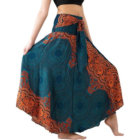 Long Skirts for Women Maxi Boho Skirt Floral Print