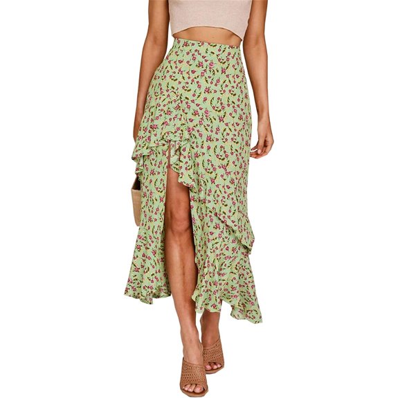 BTFBM Women’s Boho Floral Maxi Skirt