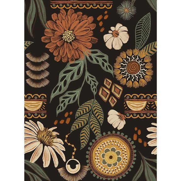Simon&Siff Boho Floral Peel & Stick Wallpaper