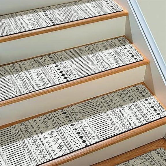 Boho Non-Slip Carpet Stair Treads for Indoor Steps