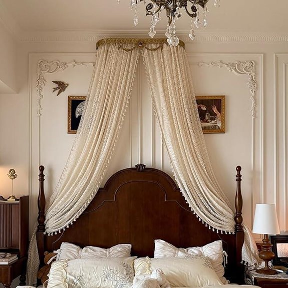 Boho Bed Canopy Curtains for Kids 2 Pack