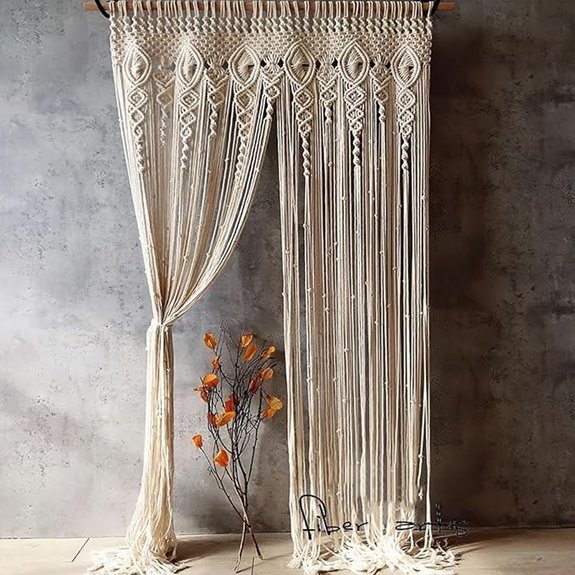 Boho Macrame Wall Hanging Curtain for Decor