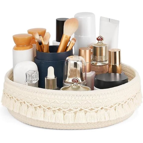 Mkono Boho Makeup and Perfume Organizer Basket