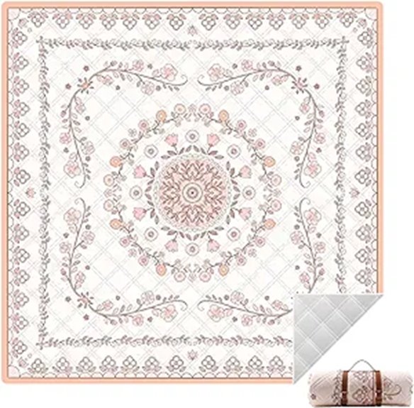 Boho Picnic Blanket 79x79 Outdoor & Portable