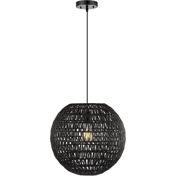 Jonathan Y Luna 15.75 Boho Rattan Pendant Light
