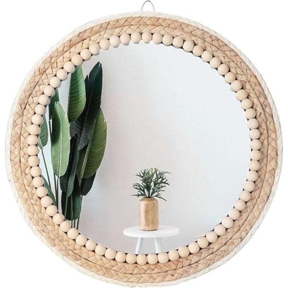 Poeme Boho Round Rattan Wall Mirror (15)