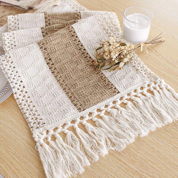 FEXIA Boho Fall & Holiday Table Runner with Tassels