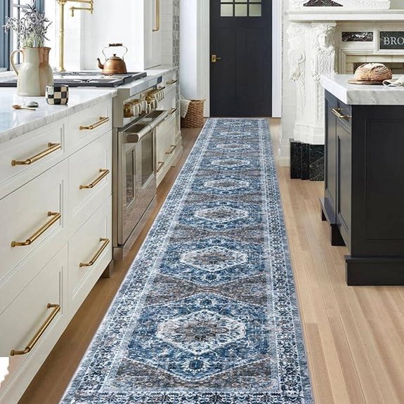 Kozyfly 2.6x20 Ft Washable Boho Runner Rug