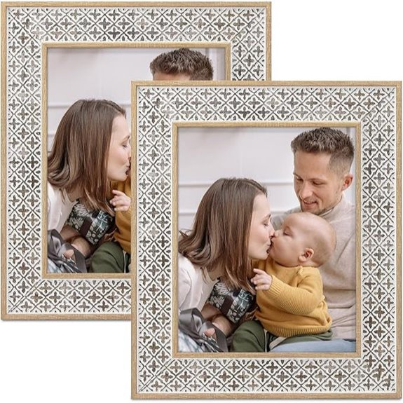 Takfot 8x10 Boho Wood Photo Frames (2 Pack)