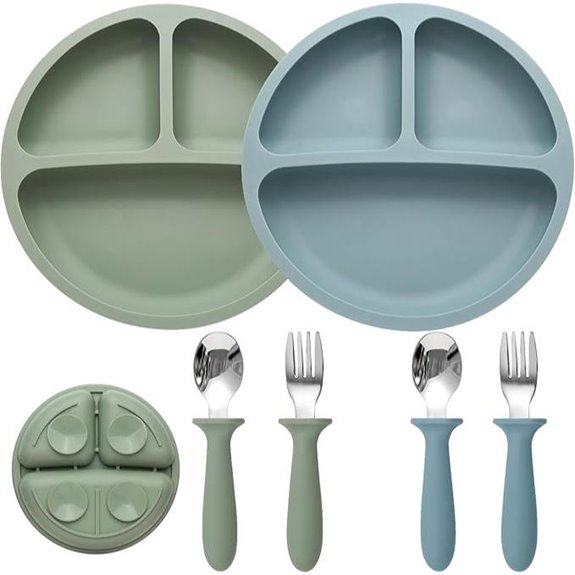 Baby Feeding Set with Plates Utensils BPA-Free