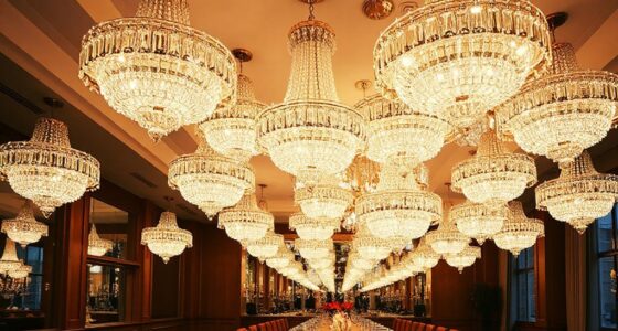 bright dimming crystal chandeliers