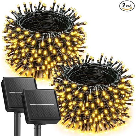 Brightown 2-Pack Solar Christmas String Lights (92Ft)