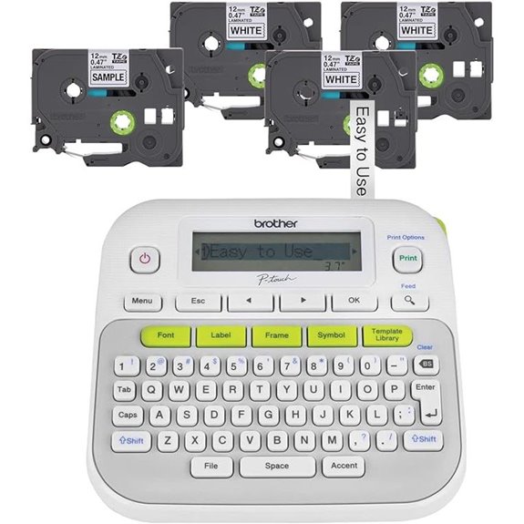 Brother P-Touch Label Maker Bundle (4 Tapes)