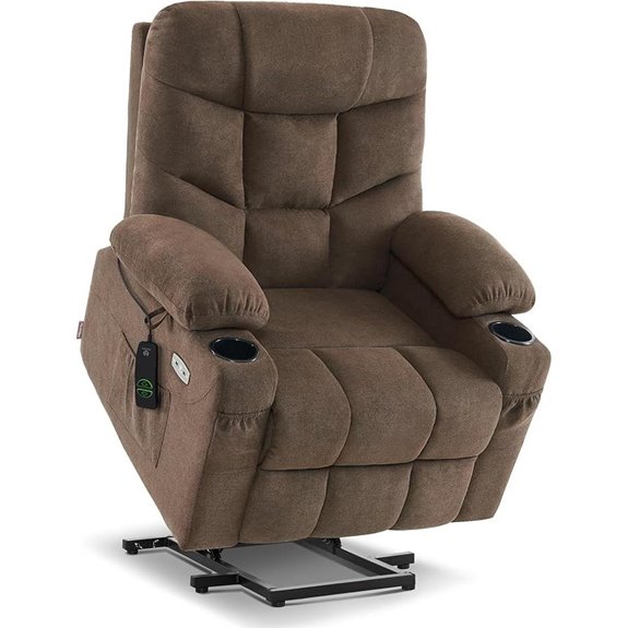 MCombo Power Recliner Chair with Footrest (Brown)
