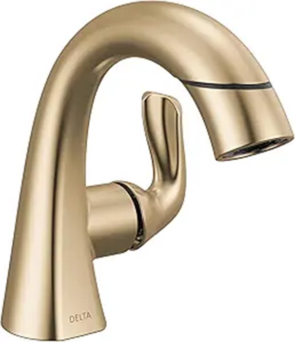 Delta Arvo Single Hole Brushed Gold Bathroom Faucet