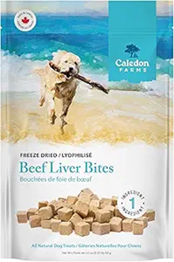 Caledon Farms Freeze Dried Beef Liver Bites Dog Treats 150 Grams/5.3OZ