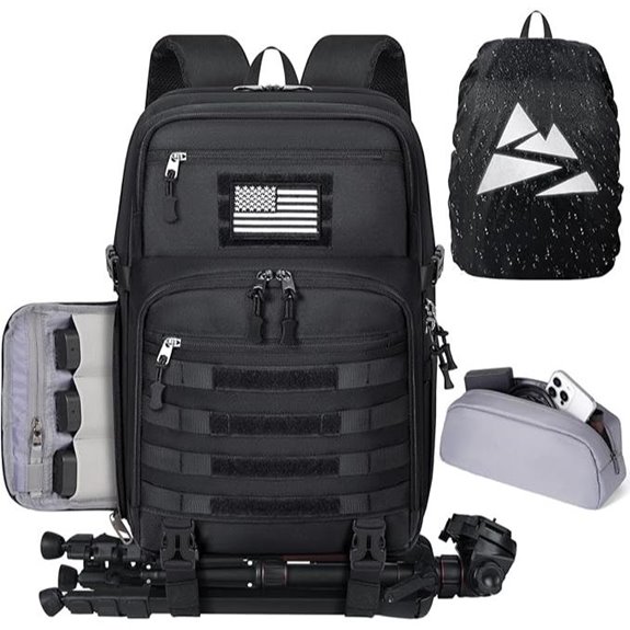 SDYSM DSLR Camera Backpack with Rain Cover and Tripod