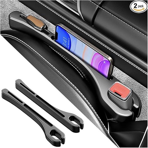 2PCS Car Seat Gap Filler Organizer with Phone Holder