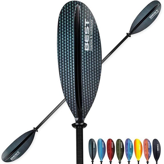 Marine Kayak Paddle with Carbon Fiber & Fiberglass Blades