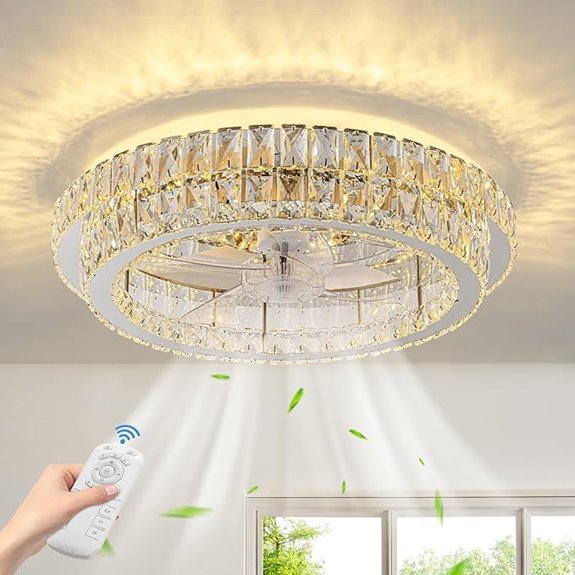 Fandelier Ceiling Fan with Lights and Remote