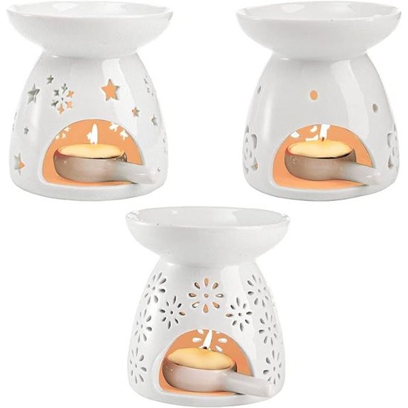 Lawei 3-Piece Ceramic Tealight Candle & Oil Diffuser