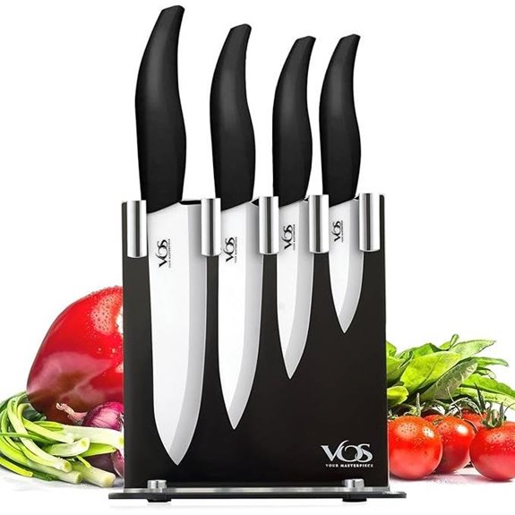 Vos Ceramic Knife Set with Block 4-Piece