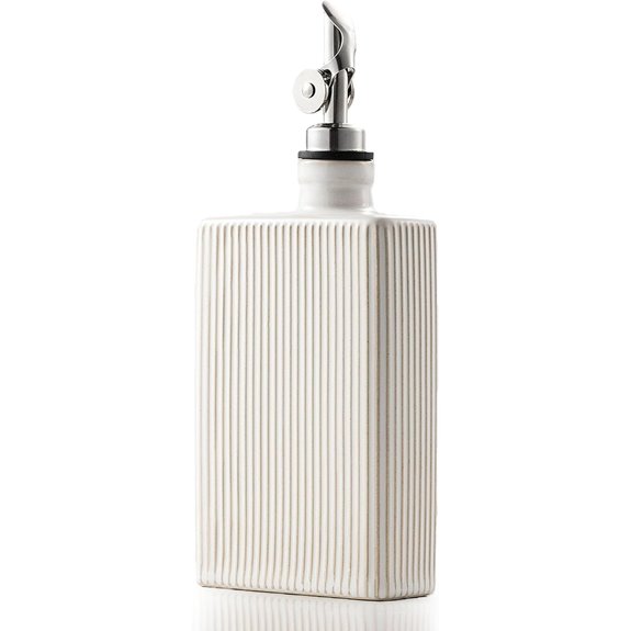 Getstar Ceramic Olive Oil Dispenser with Stainless Steel Pourer