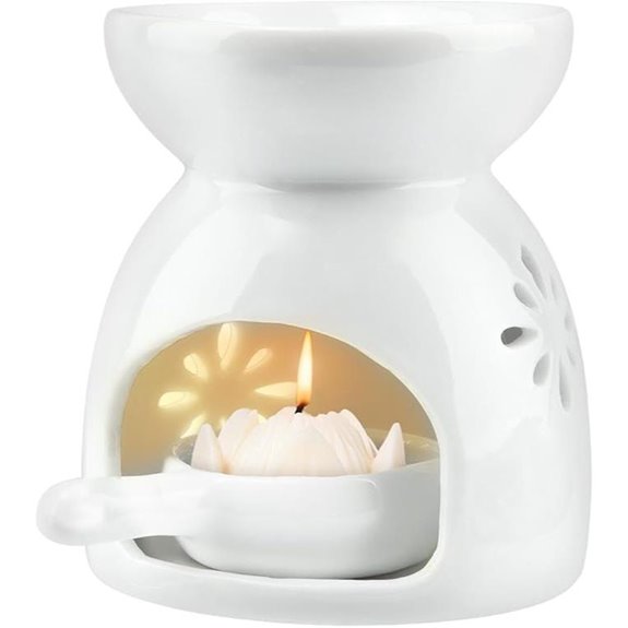 Ceramic Tea Light Holder with Candle Spoon
