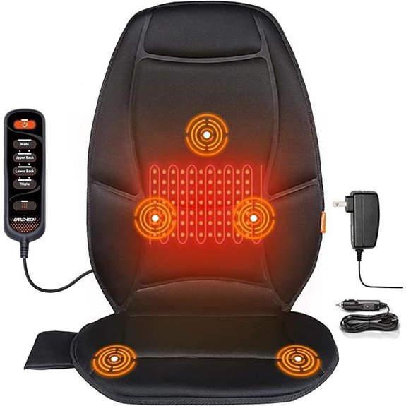 Back Massager for Chair with Heat and Vibration