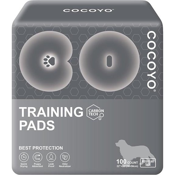 COCOYO Dog Training Pads Charcoal 100 Count