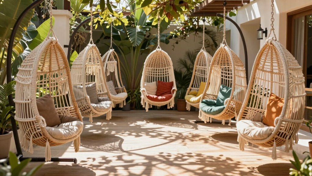 chic boho hanging chairs