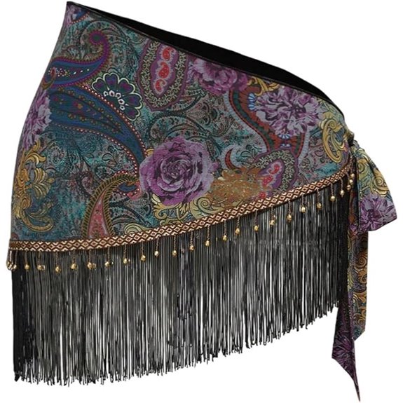 MakeMeChic Women's Wrap Fringe Skirt Cover-Up