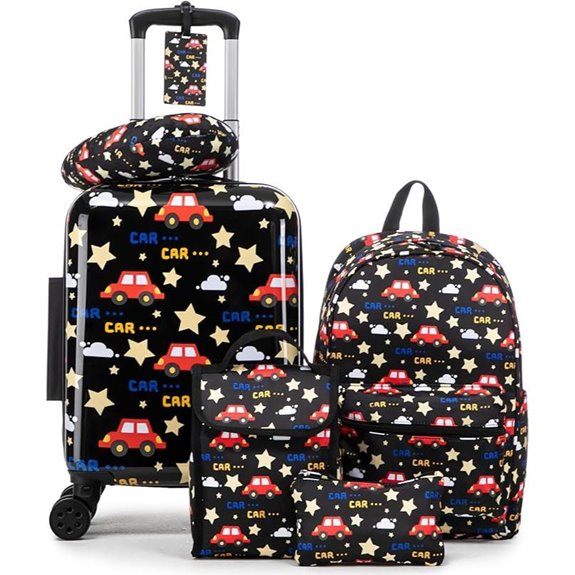 Kids' 6-Piece Hardside Luggage Set with Spinner Wheels